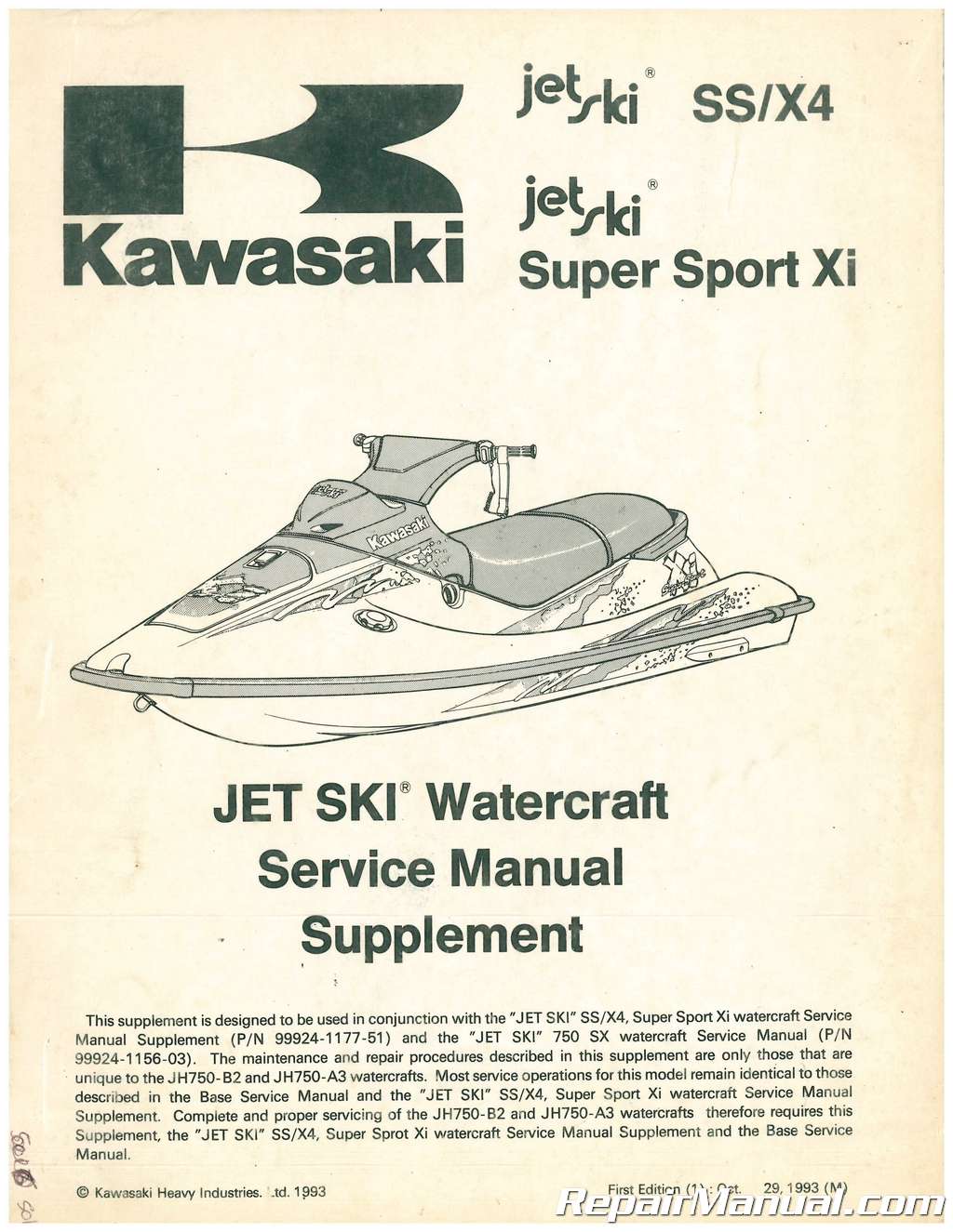 Kawasaki Jet Ski 750 Xi Sport Manual